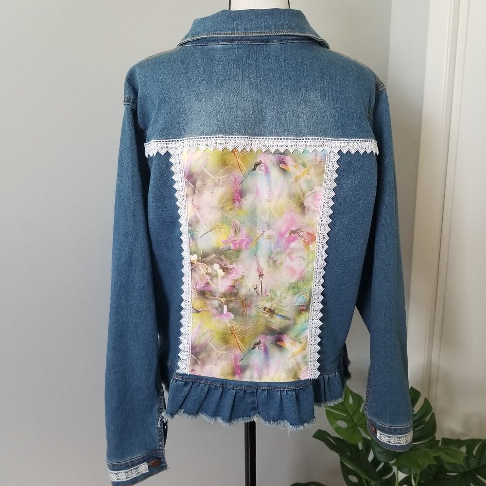 Barefoot Treadle denim jacket 1X